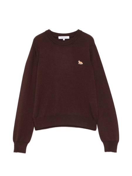 Pulover tricotat MAISON KITSUNÉ maro