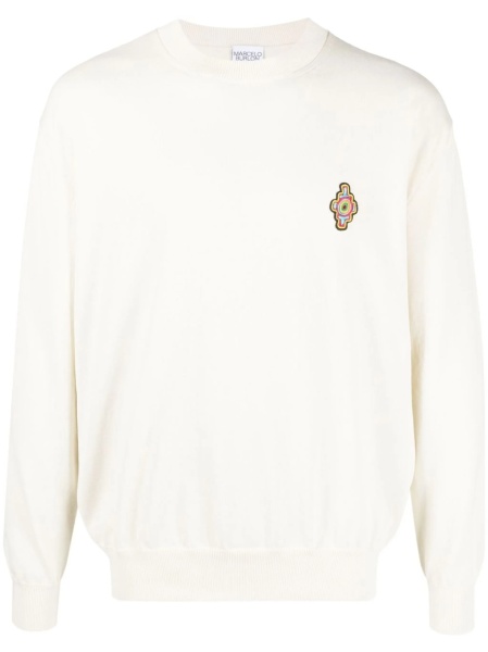 Pulover tricotat Marcelo Burlon alb