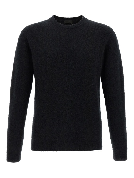 Pulover tricotat Roberto Collina negru