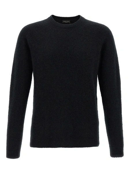 Pulover tricotat Roberto Collina negru