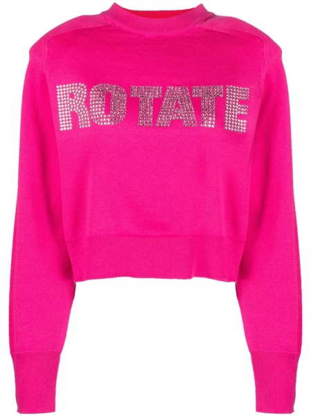 Pulover tricotat ROTATE Birger Christensen roz