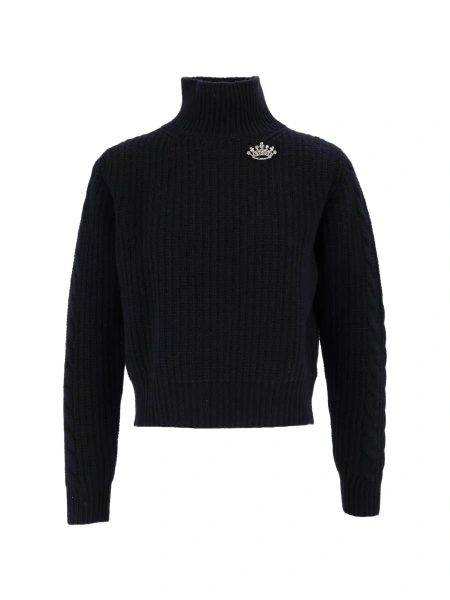Pulover tricotat Shirt A Porter albastru
