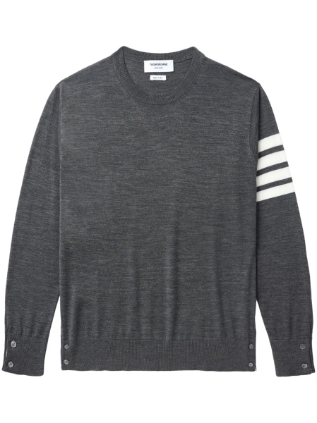 Pulover tricotat Thom Browne gri