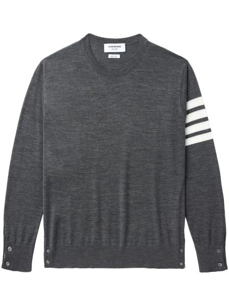 Pulover tricotat Thom Browne gri