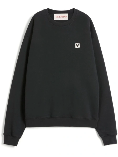 Pulover tricotat Valentino Garavani negru