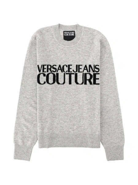 Pulover tricotat Versace Jeans Couture gri