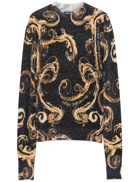 Pulover tricotat Versace Jeans Couture negru
