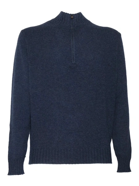 Pulover WOOL AND CASHMERE ZIPPED SWEATER