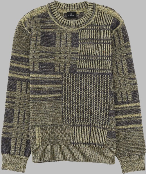 Pulovere Maglia "Patchwork" In Cotone