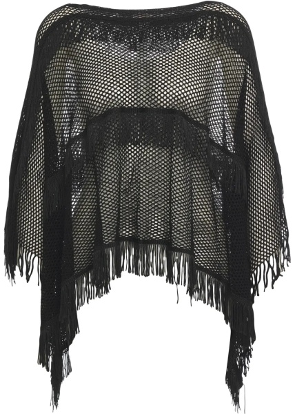 Pulovere Poncho with fringes