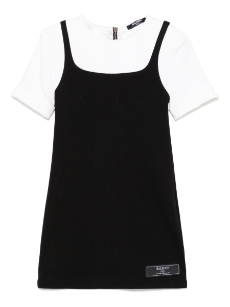 Rochie casual Balmain neagra din vascoza si elastan
