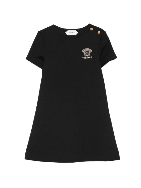 Rochie casual Versace neagra din vascoza si poliamida