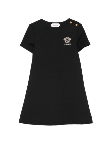 Rochie casual Versace neagra din vascoza si poliamida