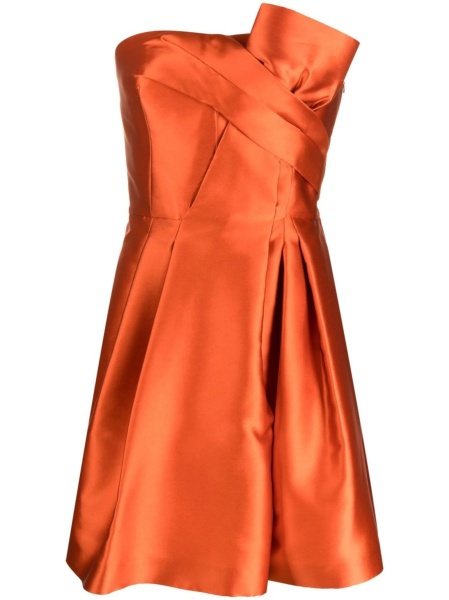 Rochie de ocazie Alberta Ferretti portocalie din polyester si matase