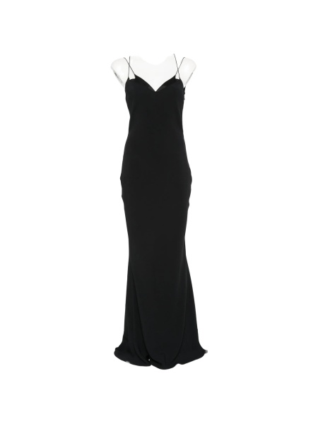 Rochie de seara Tom Ford neagra din vascoza si acetat
