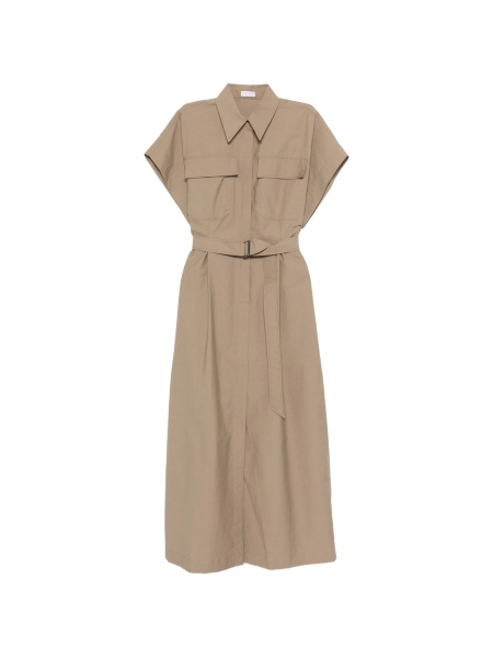 Rochie de zi Brunello Cucinelli neutra