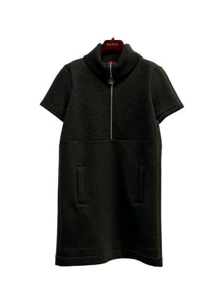 Rochie de zi Gucci neagra din poliamida si elastan