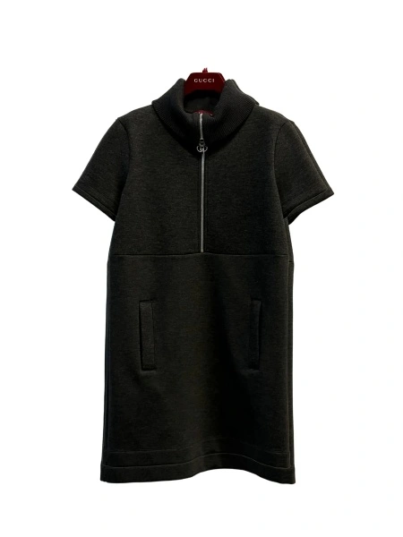 Rochie de zi Gucci neagra din poliamida si elastan