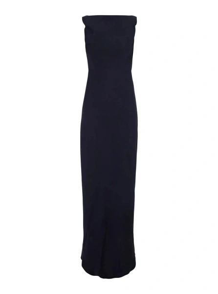 Rochie lunga ANTONELLI albastra din satin