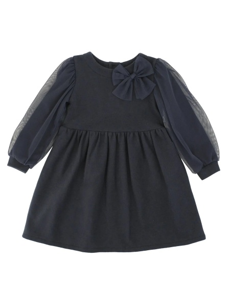 Rochii Cotton-cashmere dress with tulle sleeves