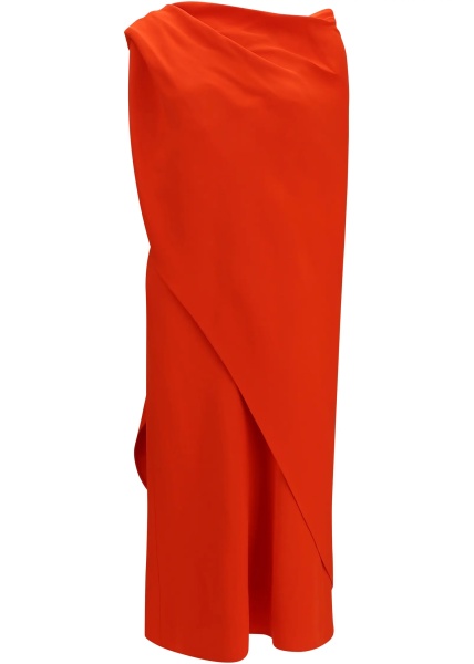 Rochii Draped silk midi Dress