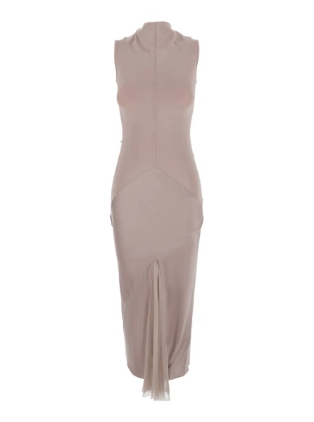 Rochii Pink Dress with cowl neckline and off-shoulder design in blend viscose for women