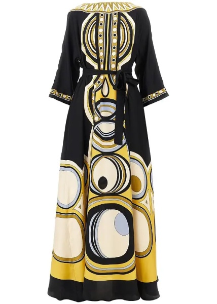 Rochii Printed silk 'Muumuu' long dress