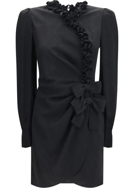 Rochii Silk jacquard mini Dress with ruffles