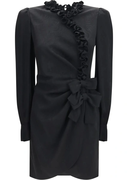 Rochii Silk jacquard mini Dress with ruffles