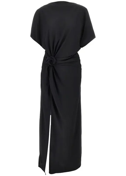 Rochii Slit long dress with rose detail