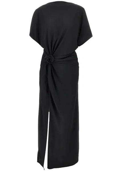 Rochii Slit long dress with rose detail