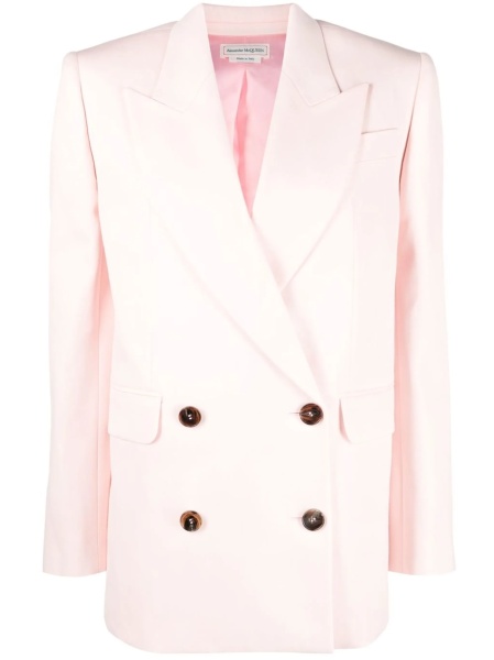 Sacou Alexander McQueen roz din lana