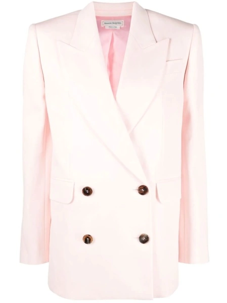 Sacou Alexander McQueen roz din lana