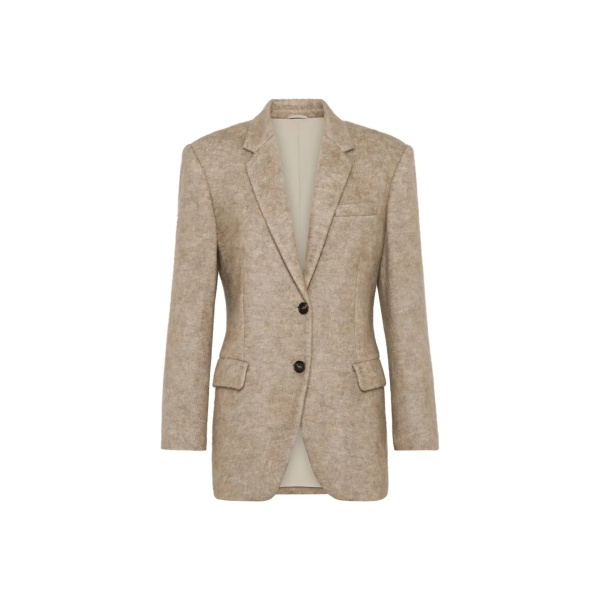 Sacou Brunello Cucinelli Monili-Embellished Blazer