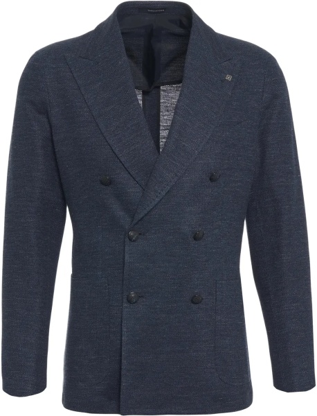 Sacou Double-breasted blazer in linen blend