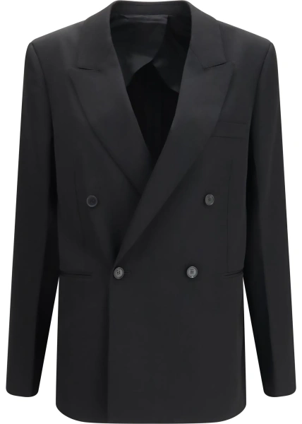 Sacou Double-breasted wool twill Blazer