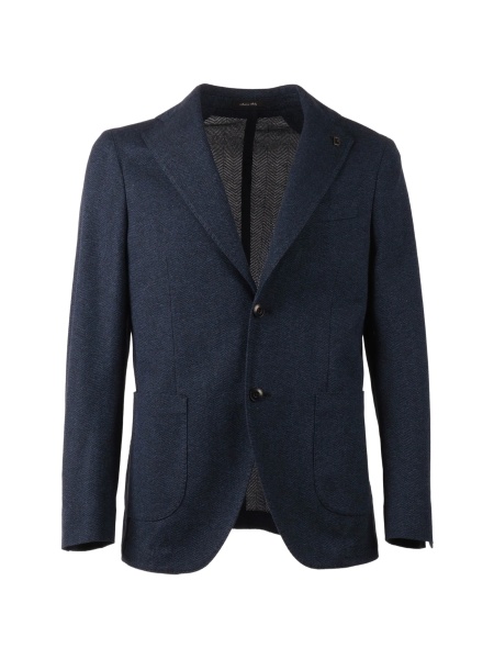 Sacou elegant BRERAS MILANO albastru din bumbac