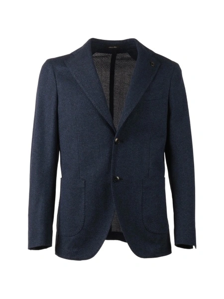 Sacou elegant BRERAS MILANO albastru din bumbac