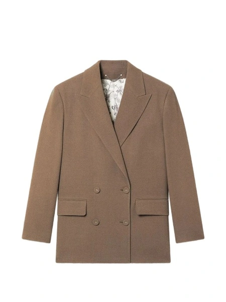Sacou Golden Goose maro din lana si elastan