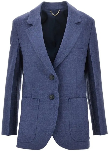 Sacou 'Katherine' wool-blend single-breasted jacket