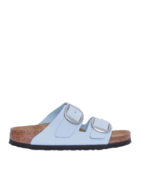 Sandale Arizona Big Buckle baby blue, Nubuck Leather