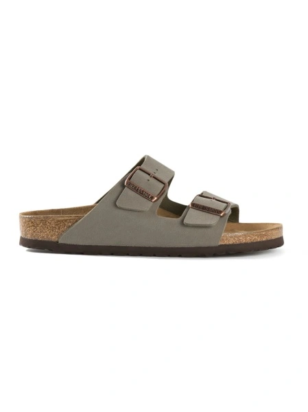 Sandale Birkenstock arizona gri din piele