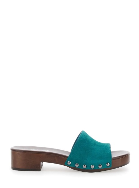 Sandale CAMBRIE Blue Sandals with Turquoise Leather Straps for Women