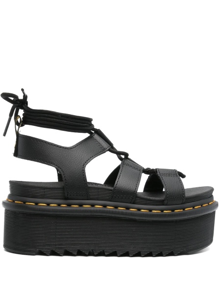 Sandale Dr. Martens negre din piele
