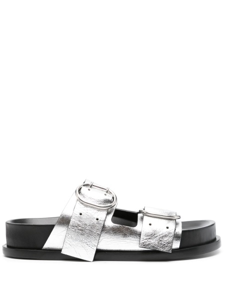 Sandale Jil Sander argintii din piele