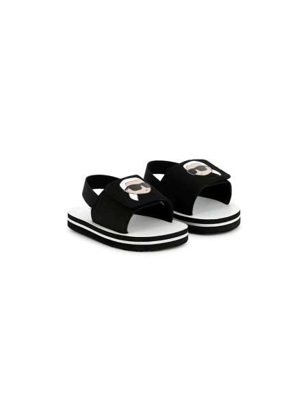 Sandale Karl Lagerfeld negre din polyester