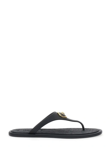 Sandale Versace negre din cauciuc
