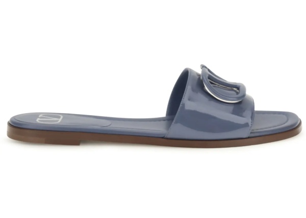 Sandale VLogo patent leather Slide Sandals