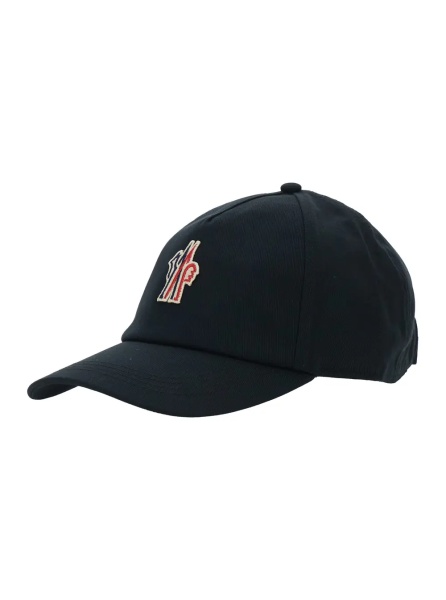 Sapca Moncler Baseball Cap with Logo Embroidery on Front in Black Cotton for Men
