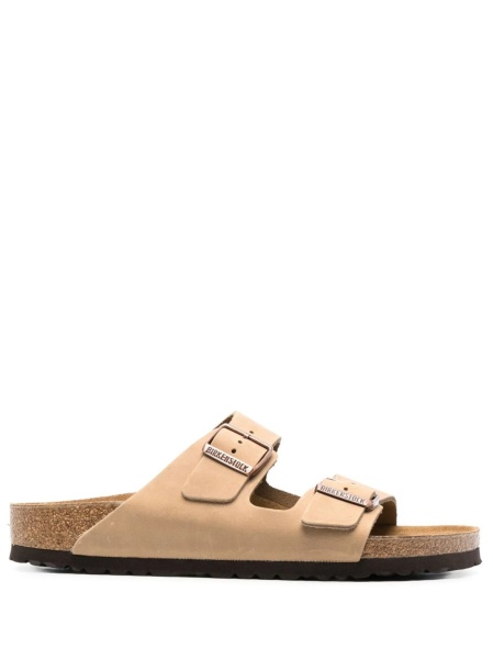 Slapi Birkenstock arizona neutri din piele intoarsa